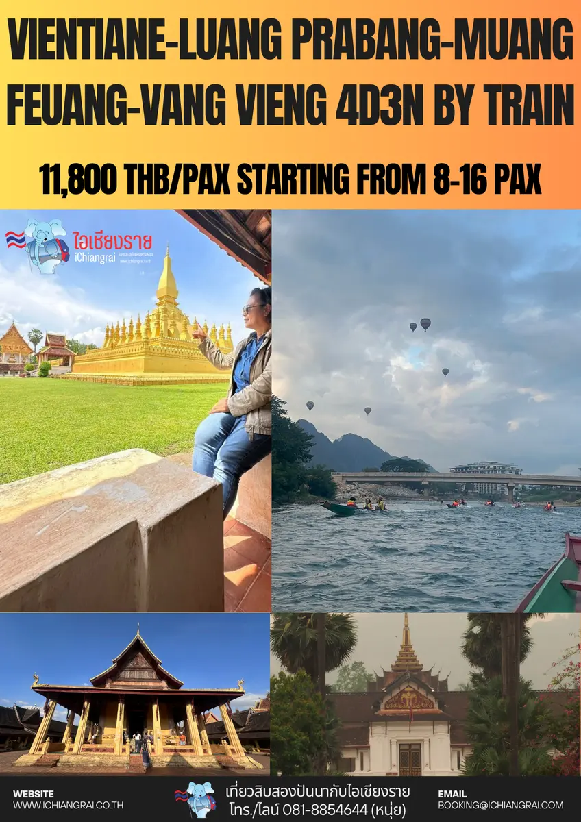 Vientiane-Luang Prabang-Vang Vieng-Muang Feuang